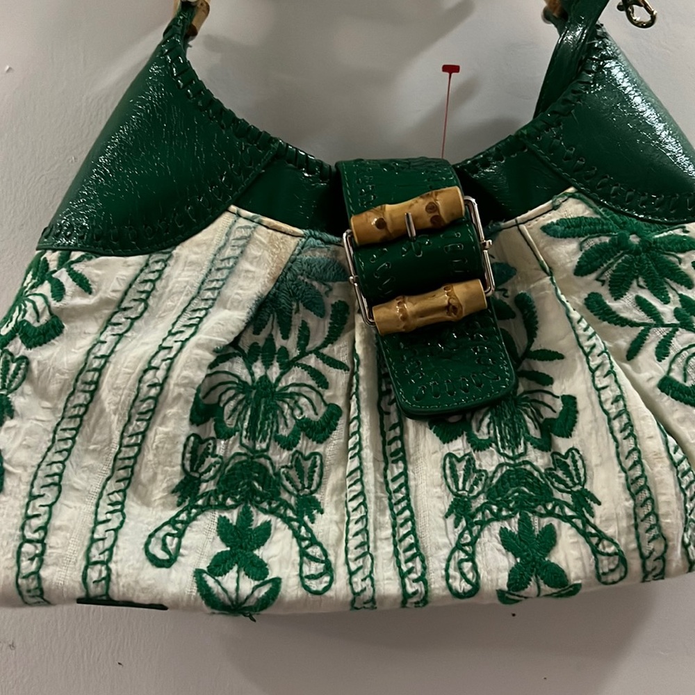 Green andTan Boho Purse Handbag Kate Landry